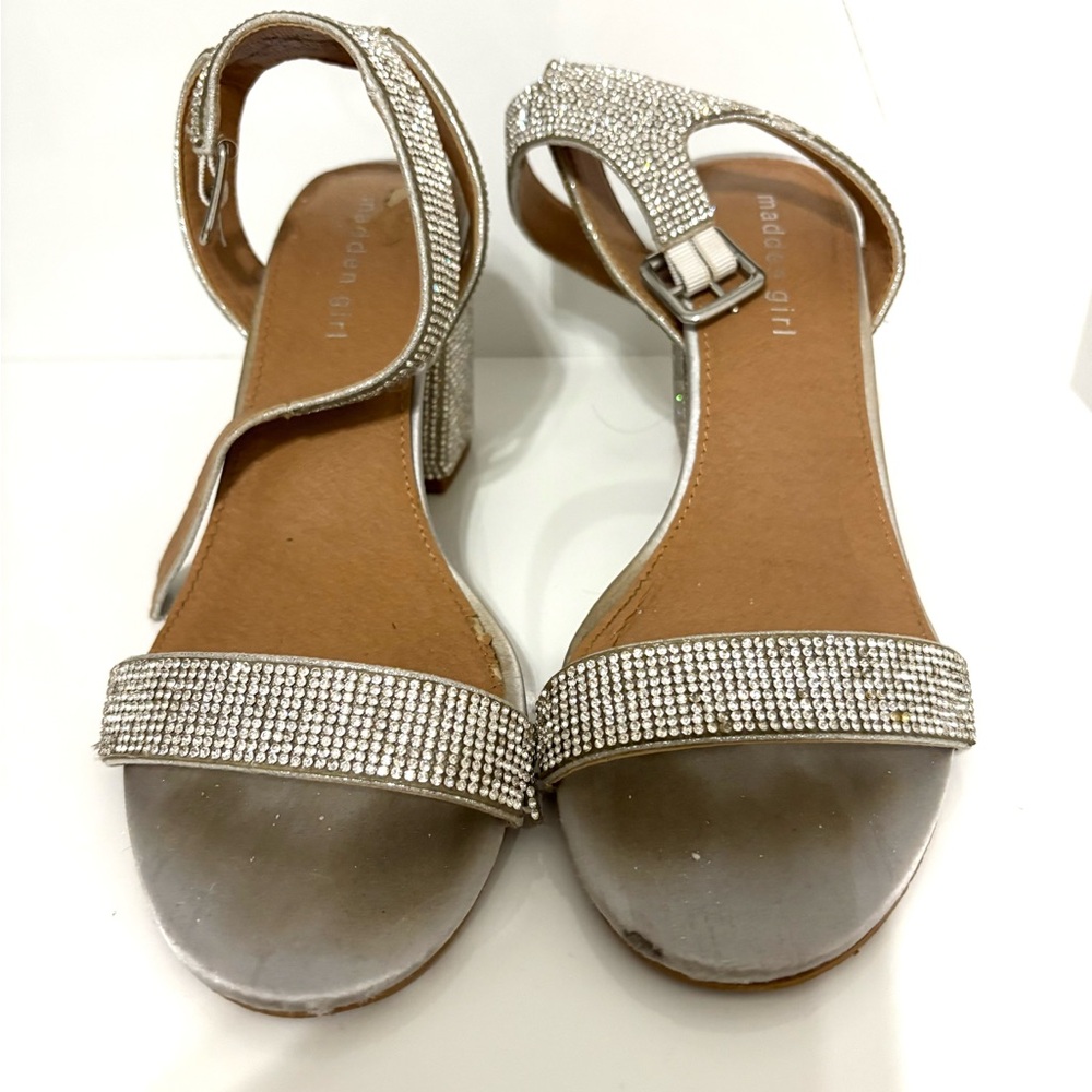 Madden Girl Silver Rhinestone Heels - Picture 3 of 4